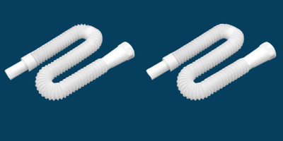 PBROS Plastic Flexible Waste Drain Pipe for Wash Basin PACK OF 2 M_5 PVC Waste Pipe for Bathroom Wash Basin and Kitchen Wash Basin PACK OF 2 M_5 Hose Pipe(1 m)