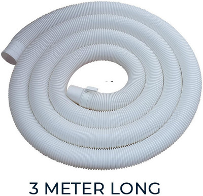 Sparsh Pearl 3 Meter Washing Machine Outlet Pipe Drain Pipe Corrugated Plastic Outlet Pipe Extension Hose Pipe Suitable for All Fully/Semi Automatic Washing Machines Hose Pipe(3 m)