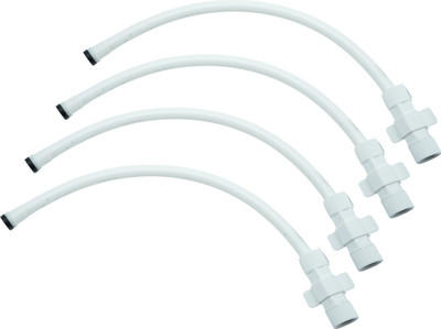 LUVBATH FITTING 24-Inch Heavy PTMT Connection Pipe | White | Leakproof Hose Pipe for Hot & Cold Mixer Faucet | Suitable for Toilet, Basin, Sink, Geyser & Flush Tank | Pack of 4 Hose Pipe(60.962 m)