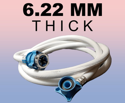 Eaglekart 3 Meter Flexible PVC hose Pipe For Fully Automatic Top Load & Front Loading Washing Machine Inlet Water Inflow Tube With Universal Tap Connector & Adapter Hose Pipe(300 m)