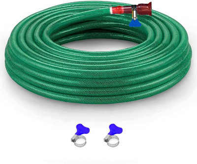 Cinagro 0.5 inch with Tap Adapte & 3 Clamps Hose Pipe(2920 cm)