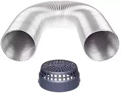 GTvento Aluminium Pipe Kit With Cowl Cap 4 Feet (6Inch) GTvento Hose Pipe(121.92 cm)