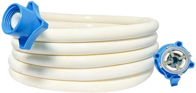 Eaglekart 4 Meter Washing Machine Inlet Hose pipe For Front & Top WM Pipe/Tube with Lock Type Tap Adapter/Connector (3 Meter) White Blue Hose Pipe(400 cm)
