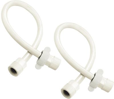 Sparsh Pearl 18 Inches Connection Pipe PTMT Heavy Duty Connection Pipe Suitable For Geysers Hose Connector Plumbing Pipe for Hot & Cold Water Pack of 2 Hose Pipe Hose Pipe(0.4 m)
