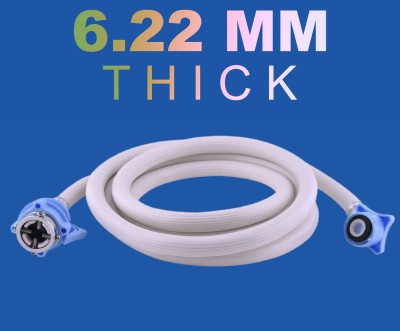 Eaglekart Washing machine Inlet Hose pipe 3 Meter Pipe/Tube with Lock Type Tap Adapter/Connector (3 Meter) White Blue Hose Pipe(300 cm)