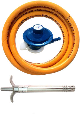 Star R System HP GAS Regulator Hose Pipe Lighter (Zinc Alloy) LPG HOSE PIPE Hose Pipe(150 cm)
