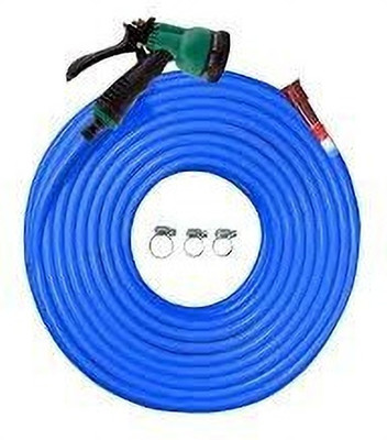 RAMA PIPE 3/4 iinch (20 mm) 15 Meter (50 FEET) Heavy Duty hose comes with 8 way spray Hose Pipe(15 m)