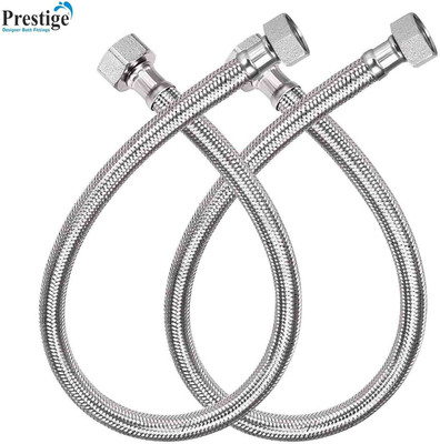 Prestige Stainless Steel 304 Grade Connection Pipe, Chrome Finish,HEAVY DUTY 24INCH Hose Pipe(60 cm)