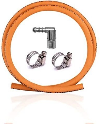 Filfora LPG Hose-Gas Pipe (ISI Marked) with 2 Clamps and 1 Nozzle Elbow Hose Pipe(50000 cm)