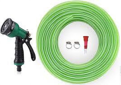 RAMA PIPE 3/4inch (20mm) zebra pipe 20mtr (65feet) flexible comes with 8 way pvc spray Hose Pipe(20 m)