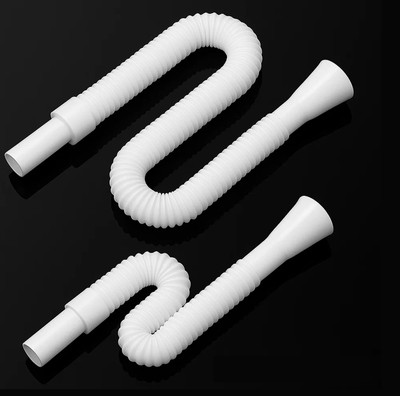 WROSHLER (P OF 2) PVC HOSE PIPE FOR WASH BASIN/ SINK 1.83 PVC Kitchen Pipe for Sink/ Waste/ Wash Basin Expandable & Flexible Drain Pipe Hose Pipe(1 m)