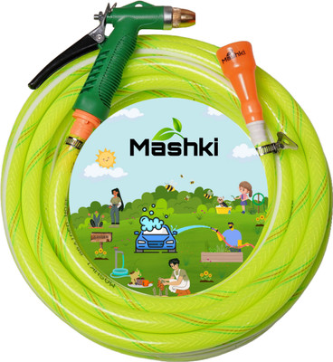 MASHKI 1/2 Inch 30 Meter (100 FEET) 3-Layered Braided Water Pipe With Sprayer Spray Gun