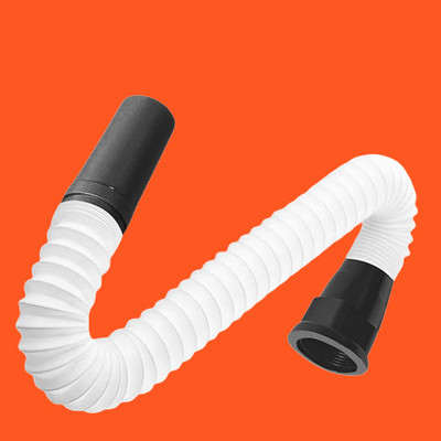 JQVA PVC Flexible Drain Hose – White Sink Outlet – 1Pc sink pipe set/ sink pipe/ adjustable pipe/ Waste Pipe White for Wash Basin/Sink Hose Pipe(1 m)