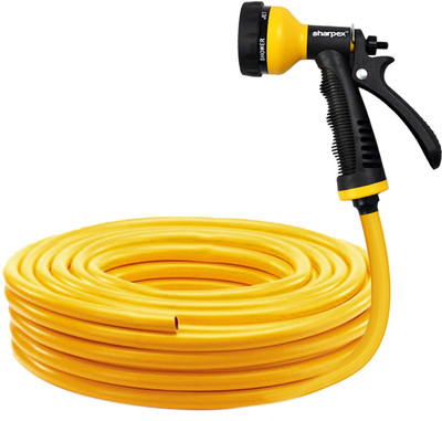 Sharpex Combo Of 10 Meter 0.5 Inch Hose Pipe and High-Pressure Water Gun Nozzle Spray Combo Hose Pipe & High-Pressure Water Gun - 10m, Heavy Duty for Garden & Bike Hose Pipe(1000 cm) Sharpex Combo Of 10 Meter 0.5 Inch Hose Pipe and High-Pressure Water Gun Nozzle Spray Combo Hose Pipe & High-Pressure Water Gun - 10m, Heavy Duty for Garden & Bike Hose Pipe(1000 cm)