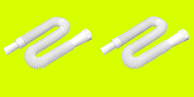 PBROS Plastic Flexible Waste Drain Pipe for Wash Basin PACK OF 2 M_37 PVC Waste Pipe for Bathroom Wash Basin and Kitchen Wash Basin PACK OF 2 M_37 Hose Pipe(1 m)