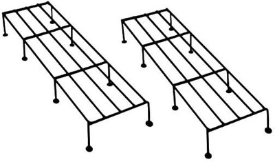 SIDDIQ CRAFTS Living Room Metal Garden Hose Stand Plant Container Set(Pack of 2, Metal)