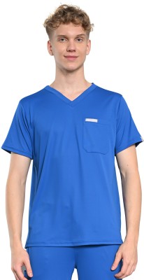 Thermaissance Smart V-neck Top - 1 Patch Pocket Shirt Hospital Scrub(RoyalBlue XXL)