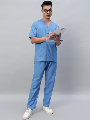 Hirawats SS-ADS-HS-M-SB Shirt, Pant Hospital Scrub(SKY BLUE XL)