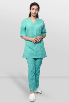 ARA UNIFORMS OT Dress For Women | Medical Scrub Suit Shirt, Pant Hospital Scrub(Sea Green M)