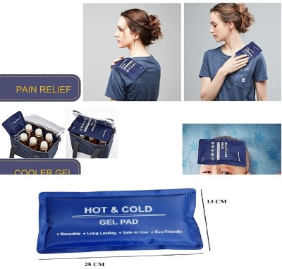 h&d craft (SET OF 1)Hot & Cold Soft Flexible KS=1 Gel Therapy Cooling and Heating Gel Pad Cold Pack(Dark Blue)