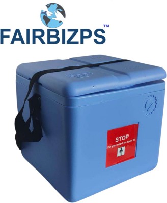 FAIRBIZPS Portable Freeze Free Vaccine Carrier Box with Lid and Shoulder Strap (2.90 Ltr) Cold Pack(Blue)