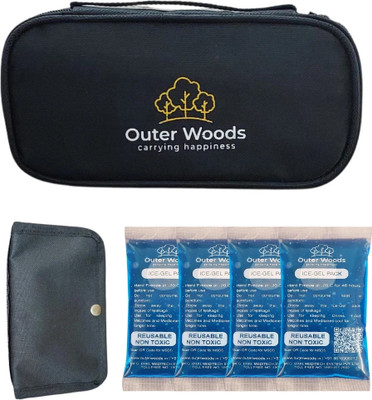 Outer Woods OW-12 Black Combo 2 Insulin Cooler Bag Pack(Black)
