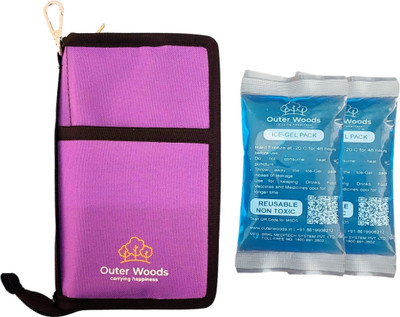 Outer Woods Insulin Cooling Wallet for Diabetics with Two Free Ice Gel Packs Insulin Cooling Wallet Pack(Purple)