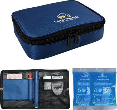 Outer Woods OW-21 Navy Insulin Cooler Bag Plus Pack(Navy Blue)