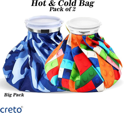 CRETO Pack of 2 [pain Reliever 9Inch Hot & Cold Pack Ice Bag]- Hot & Cold Pack(Multicolor)