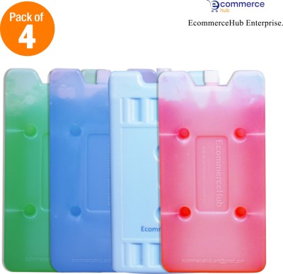 Ecommercehub Pack of 4, 400ML Each Reusable Long lasting, Fully Sealed Leakproof Ice Gel Pack Pack(Multicolor)