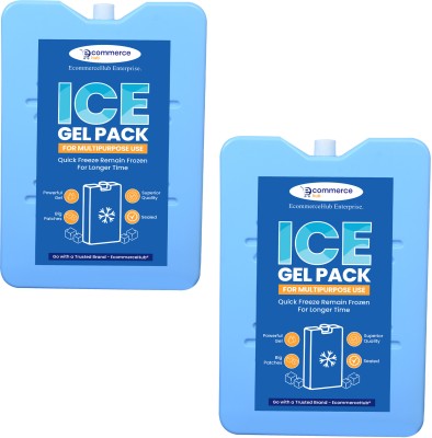 Ecommercehub Ice Gel Pads Packs,Extra Large Size Suitable for heavy Cold Items Carriers Full Sealed and Leak-Proof Packs, Multipurpose Use Cold Pads XL Pack(Blue)