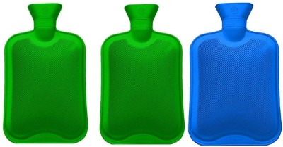 Zinkz Rubber Hot Water Bag for Muscle Pain & Pain Relief (Pack of 3) Non Electrical (Random Color & Design) 2 L Hot Water Bag(Multicolor)