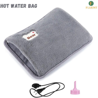 Fluent Electric Hot Water Bag with Auto Power Cut-Off for pain relief Warm Bag Electrical 1000 ml Hot Water Bag(Gray)