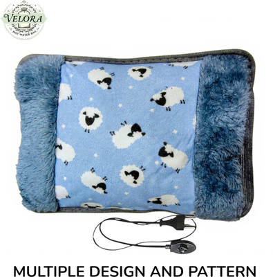 VELORA Velvet Electric Heating Bag for Back Pain, Neck Pain & Cramps Relief Electrical 1 L Hot Water Bag(Multicolor)