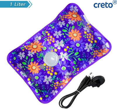 CRETO Durable Instant Pain-Reliever Gel Heat Bag Cordless- Electric 1 L Hot Water Bag(Multicolor)