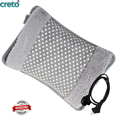 CRETO Velvet Gel Pad Full Body Pain Reliever Fur Electric 1 L Hot Water Bag(Multicolor)