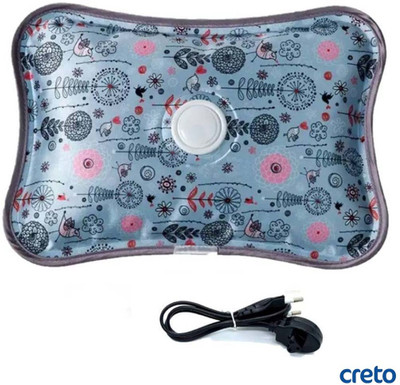 CRETO (Electric PVC Hot Water Bag for Winters/Pain Relief) Electric 1 L Hot Water Bag(Multicolor)