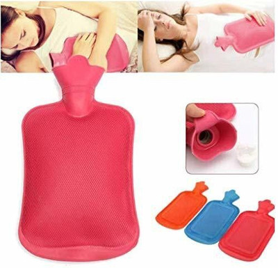 WarmNest Pack of 2 Non-Electrical Small Rubber Hot Water Bag for pain relief , (19 CM *11 CM) 500 ml Hot Water Bag(Multicolor)