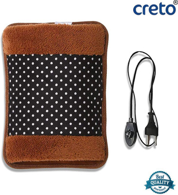 CRETO Velvet Fur Instant Pain Relief Durable Electric 1 L Hot Water Bag(Multicolor)