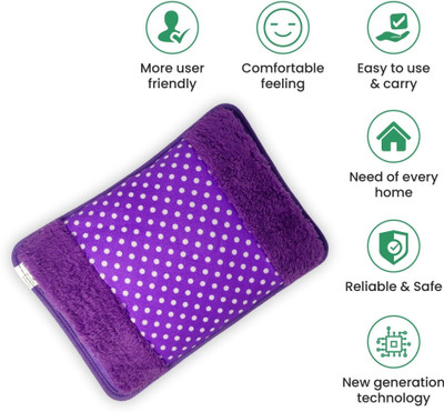 WarmNest Best Quality Soft Fur Pocket Heat Gel Pad Electric Hot Water Bag Electrical 1 L Hot Water Bag(Multicolor)