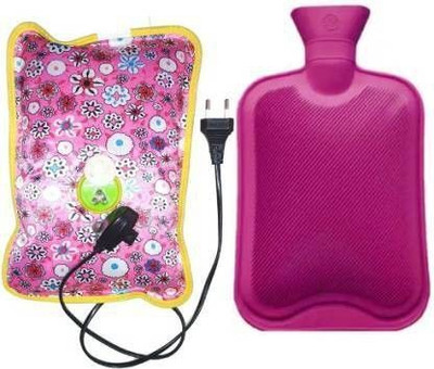 Nikhat ™ Combo of Electric Heating GEL Pad and Hot Water Bottle ELECTRICAL WATER BAG ELECTRICAL WATER BAG /Rubber Hot Bag 1 L Hot Water Bag(Multicolor)