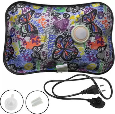 CRETO Multi-Print Rechargeable Hot Water Gel Warm Electric 1 L Hot Water Bag(Multicolor)