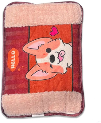 CRETO Velvet Fur Portable Gel Pad (Muscle Pain-Period Cramps) Electric 1 L Hot Water Bag(Multicolor)