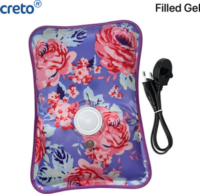 CRETO (Electric-Charging Pain Reliever Gel Portable) Electric 1 L Hot Water Bag(Multicolor)