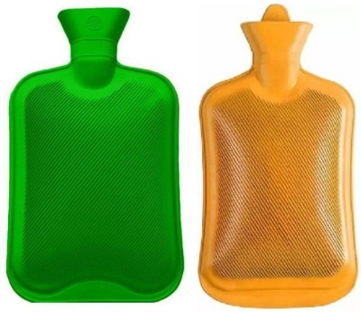 Zinkz Durable Thick Rubber Hot Water Bottle/Bag Warm Relaxing Heat Therapy (Pack of 2) Non Electrical (Random Color & Design) 2 L Hot Water Bag(Multicolor)