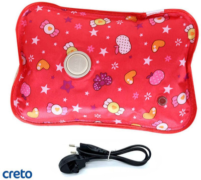 CRETO Classic Electrothermal Hot Water Pad with Gel. Electrical 1 L Hot Water Bag(Multicolor)