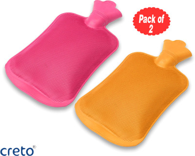 CRETO Pack of 2 Warm Pad Durable Rubber Non Electric 2 L Hot Water Bag(Multicolor)
