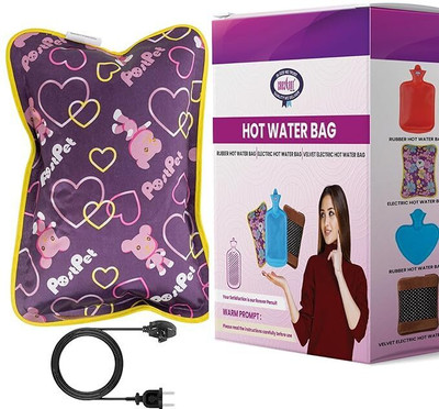 CRESCENT Electric thermal Heating Pad Hot Water Bag for Periods,Back,Stomach Pain Relief Electrical 1000 ml Hot Water Bag(Multicolor)