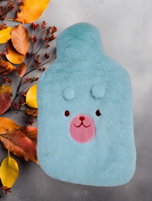 Da Novira Comfirt Hot Water Rubber Bag with Soft Plush Fur Pocket Cover For Body Ache Non-Electrical 2 L Hot Water Bag(Light Blue)