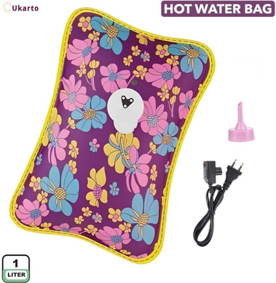 Ukarto Electric Hot Water Bag For Periods Cramp Joints Back Pain Relief Warm Bag Electrical 1 L Hot Water Bag(Multicolor)